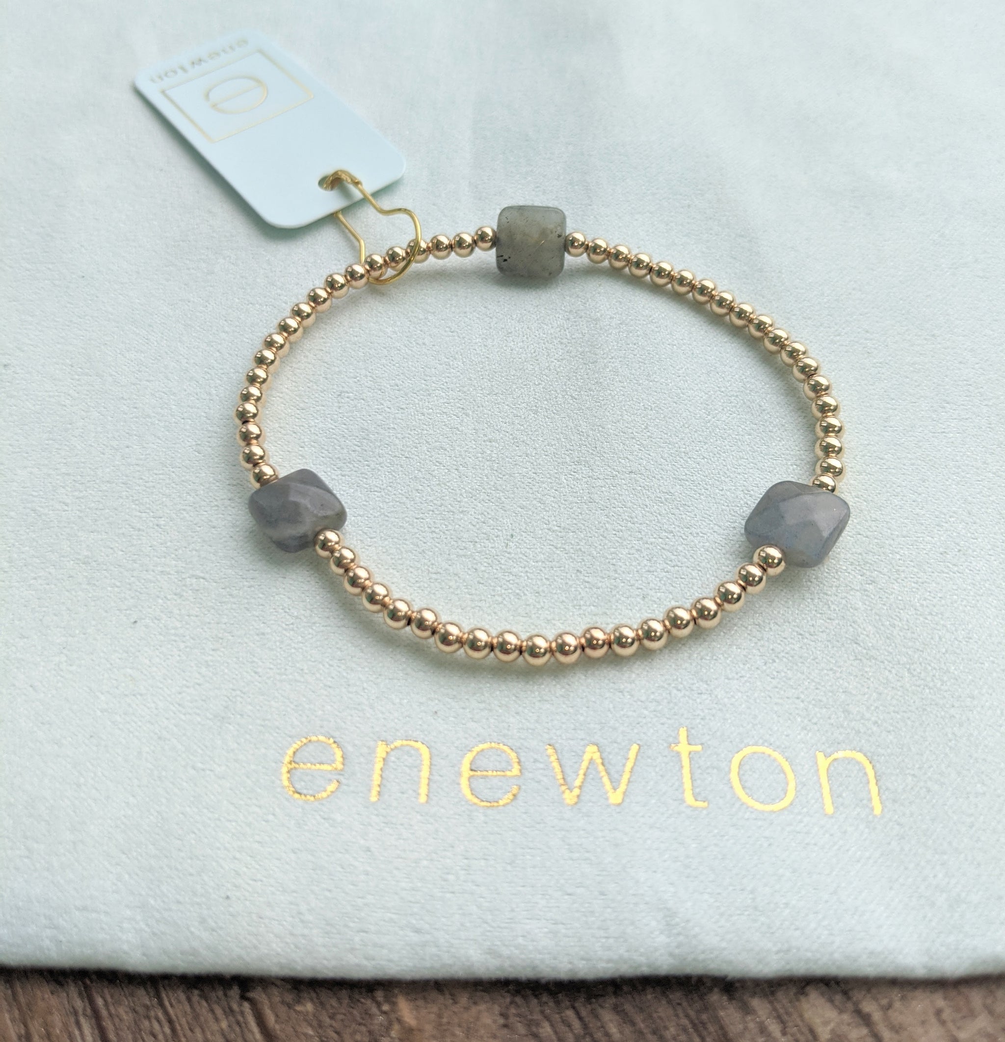 eNewton Seasons 3mm Bead Bracelet - Labradorite