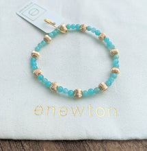 eNewton Sincerity Pattern 4mm Bead Bracelet/Dignity Gold 6mm - Available in Five Gemstones