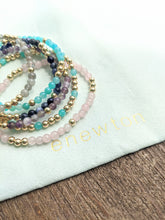 eNewton Worthy Pattern 4mm Bead Bracelet - Available In Five Gemstones