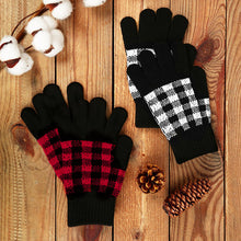 Black Buffalo Plaid Gloves