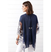 Embrace Fashion Fastener - Silver and Indigo