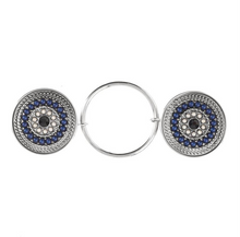 Embrace Fashion Fastener - Silver and Indigo