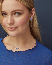 Kendra Scott Ellie Silver and Slate Cat Eye Stud Earrings