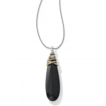 Brighton Neptune's Rings Pyramid Black Agate Necklace