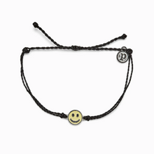 BLACK ENAMEL HAPPY FACE BRCLT