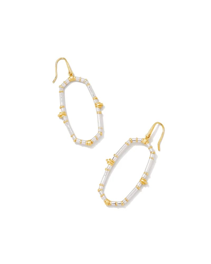 Essie Open Frame Earrings in Mixed Metal