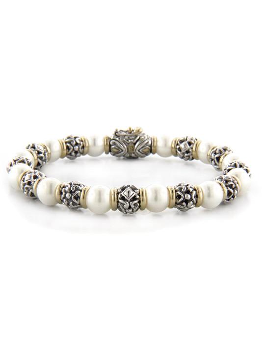 John Medeiros Seashell Pearl Bracelet